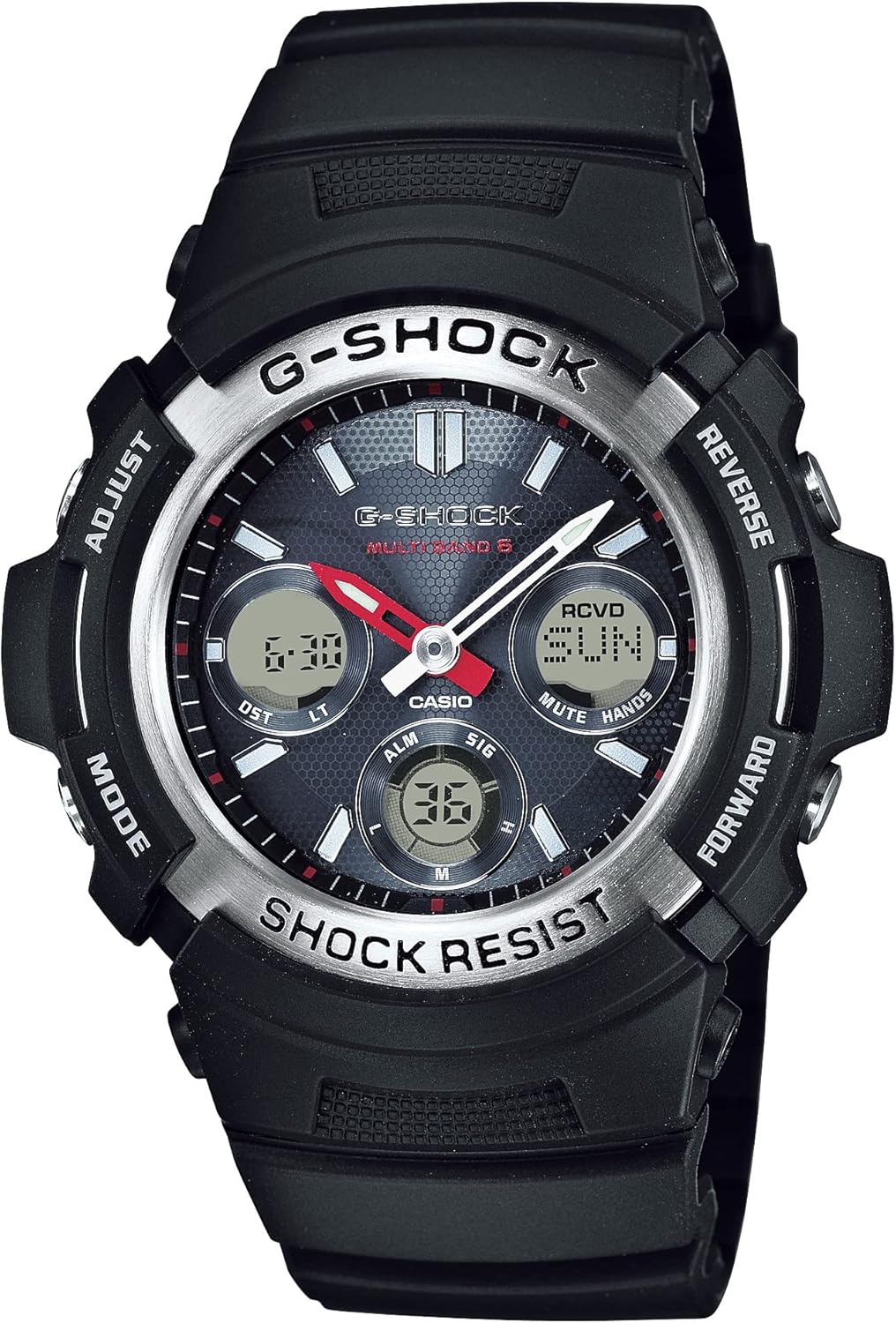 casio 卡西欧 男士 中性 g-shock 太阳能动力手表 腕表,黑色 : g-sock